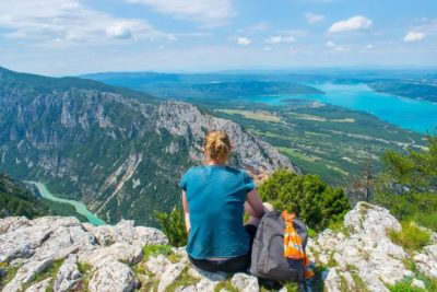 Looking out the best Viewing point in Verdon Gorge