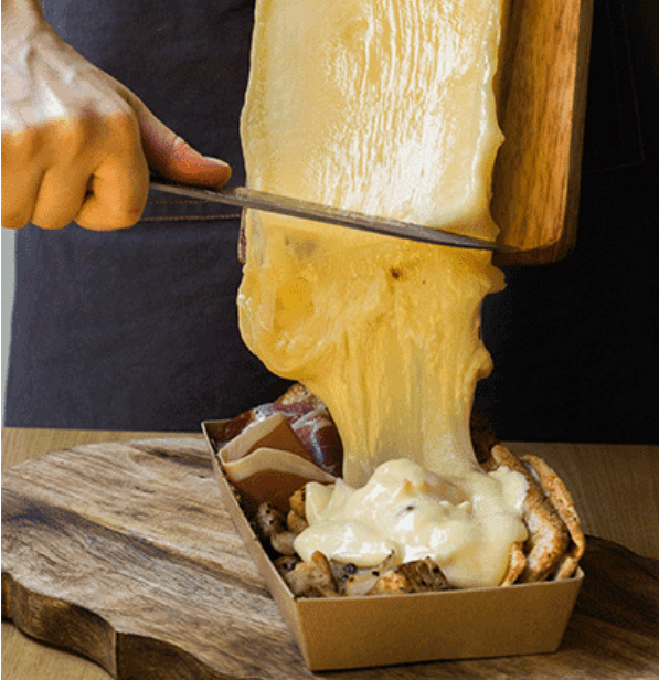 tasty french dish raclette