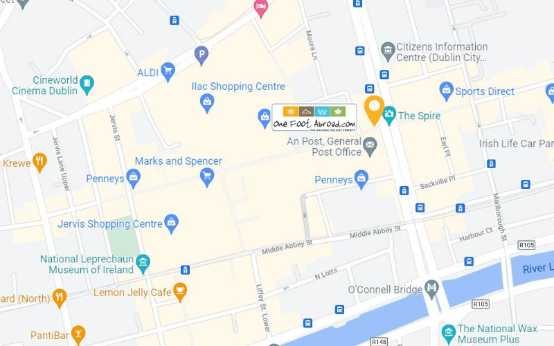 OFA Office Location Map O Connell street Dublin